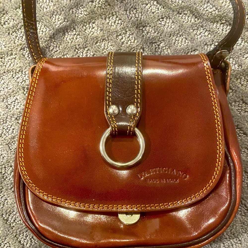 Brown Italian leather purse
